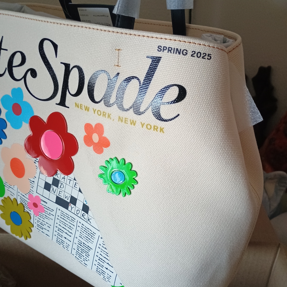Kate Spade Cream Floral Tote Bag - Picture 6 of 9